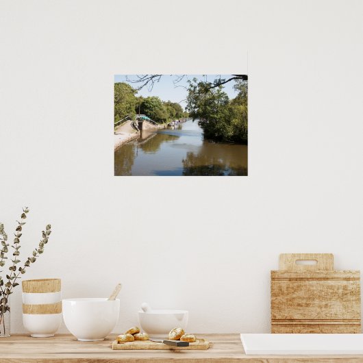 Macclesfield Canal Higher Poynton Cheshire Poster (Keuken)