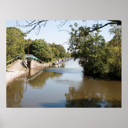 Macclesfield Canal Higher Poynton Cheshire Poster (Voorkant)