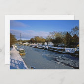 Macclesfield Canal Winter Cheshire Holiday Card Feestdagenkaart (Voorkant / Achterkant)