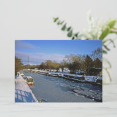 Macclesfield Canal Winter Cheshire Holiday Card Feestdagenkaart (Staand voorkant)