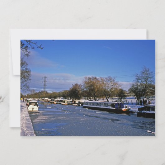 Macclesfield Canal Winter Cheshire Holiday Card Feestdagenkaart (Voorkant)