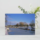 Macclesfield Canal Winter Cheshire Holiday Card Feestdagenkaart (Staand voorkant)