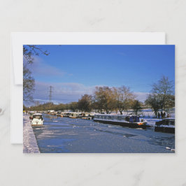 Macclesfield Canal Winter Cheshire Holiday Card Feestdagenkaart