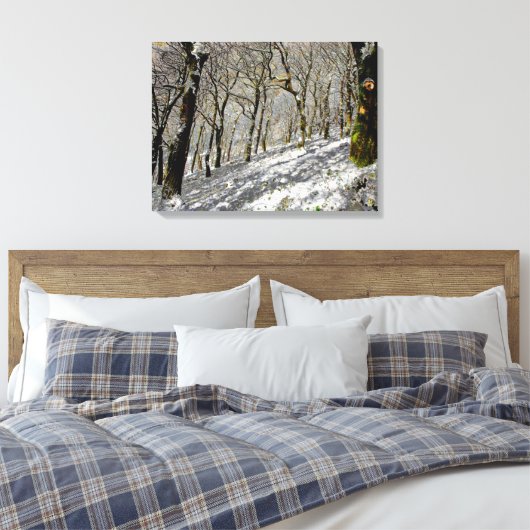 Macclesfield Forest Winter Card Acrylprint Canvas Afdruk (Insitu (Slaapkamer))