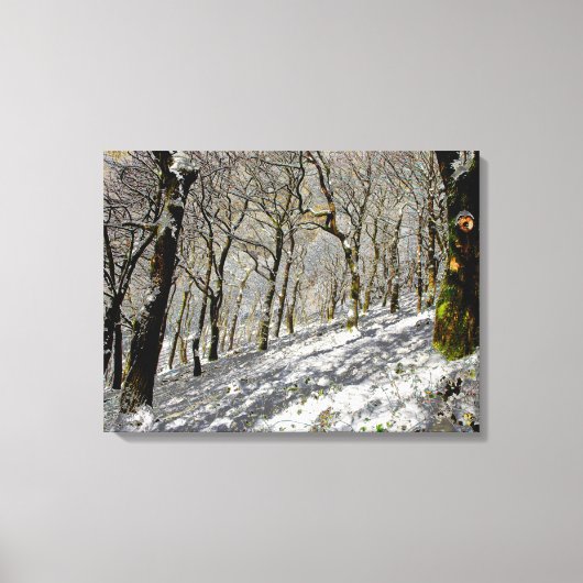 Macclesfield Forest Winter Card Acrylprint Canvas Afdruk (Voorkant)
