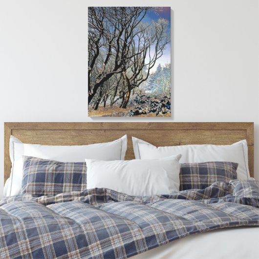 Macclesfield Forest Winter Card Acrylprint Canvas Afdruk (Insitu (Slaapkamer))