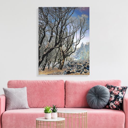 Macclesfield Forest Winter Card Acrylprint Canvas Afdruk (Insitu (Woonkamer))
