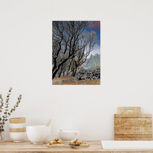 Macclesfield Forest Winter Card Acrylprint Poster (Keuken)