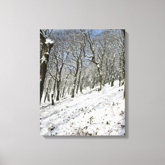 Macclesfield Forest Winter Card Canvas Afdruk (Voorkant)