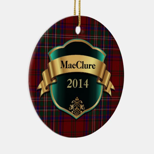MacClure Tartan Aangepast ornament (Rechts)