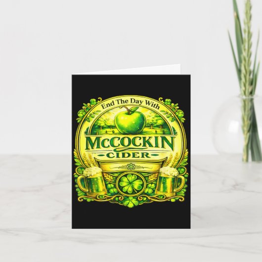 Maccockin cider grappige St. Patrick's dag Kaart (Voorkant)
