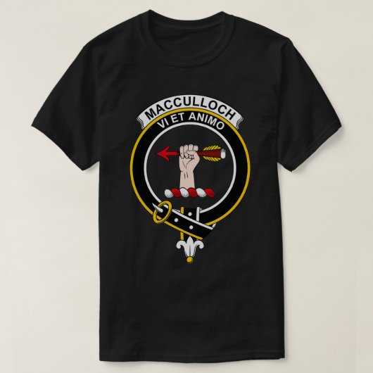 MacCulloch Crest Tartan Clan Scottish Clan T-shirt (Design voorkant)
