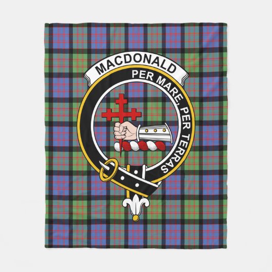 MacDonald Ancient Macdonalds of Sleat Clan Badge T Fleece Deken (Voorkant)
