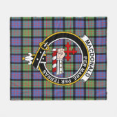 MacDonald Ancient Macdonalds of Sleat Clan Badge T Fleece Deken (Voorkant (Horizontaal))
