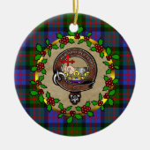 MacDonald Badge & Tartan Persoonlijke Kerstmis Keramisch Ornament (Voorkant)