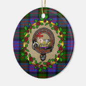 MacDonald Badge & Tartan Persoonlijke Kerstmis Keramisch Ornament (Links)