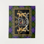 MacDonald Clan Badge & Motto w/Lions Wandkleed (Voorkant)