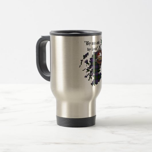 MacDonald Clan Badge Travel Mug Reisbeker (Voorkant links)