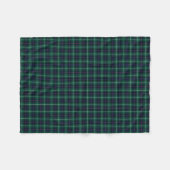 MacDonald Clan Forest Green en Royal Blue Tartan Fleece Deken (Voorkant (Horizontaal))