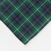MacDonald Clan Forest Green en Royal Blue Tartan Fleece Deken (Hoek)