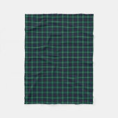 MacDonald Clan Forest Green en Royal Blue Tartan Fleece Deken (Voorkant)