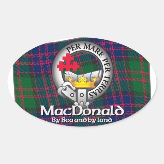 MacDonald Clan Ovale Sticker (Voorkant)
