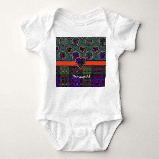 Macdonald clan Pset Scottish tartan Romper (Voorkant)
