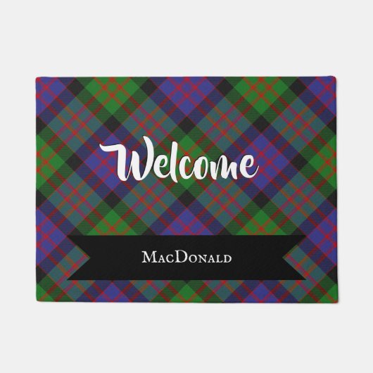 MacDonald Clan Scottish Tartan Pattern Deurmat (Voorkant)