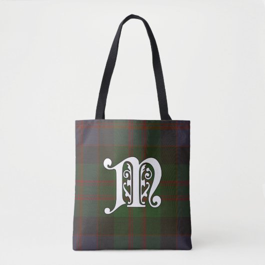 MacDonald Clan Tartan Monogram Tote Bag (Voorkant)