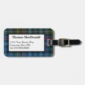 MacDonald Clan Tartan Pset Bagagelabel (Voorkant horizontaal)