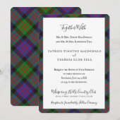 MacDonald Clan Tartan Scottish Pset Kaart (Voorkant / Achterkant)