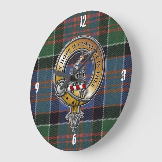 MacDonald Clanranald Tartan & Badge Grote Klok (Hoek)