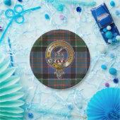 MacDonald Clanranald Tartan & Badge Papieren Bordje (Feest)