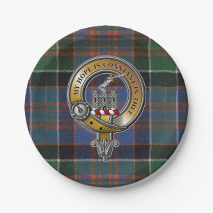 MacDonald Clanranald Tartan & Badge Papieren Bordje