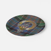MacDonald Clanranald Tartan & Badge Papieren Bordje (Gekanteld)
