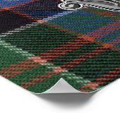 MacDonald Clanranald Tartan & Badge Poster (Hoek)