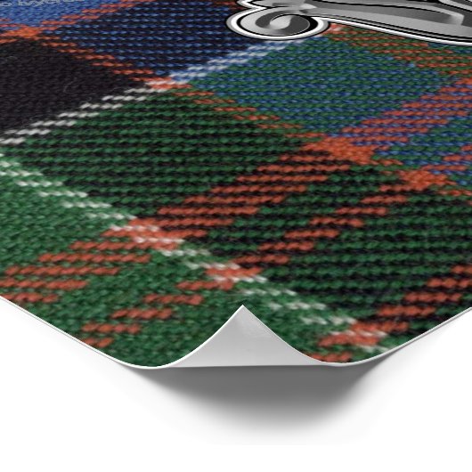 MacDonald Clanranald Tartan & Badge Poster (Hoek)