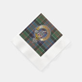 MacDonald Clanranald Tartan & Badge Servet (Hoek)