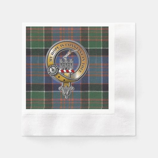 MacDonald Clanranald Tartan & Badge Servet (Voorkant)