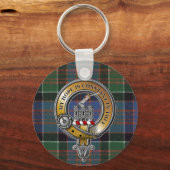 MacDonald Clanranald Tartan & Badge Sleutelhanger (Voorkant)