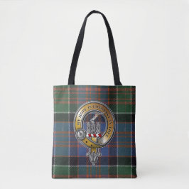 MacDonald Clanranald Tartan & Badge Tote Bag