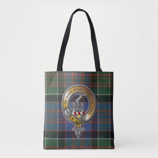 MacDonald Clanranald Tartan & Badge Tote Bag (Voorkant)