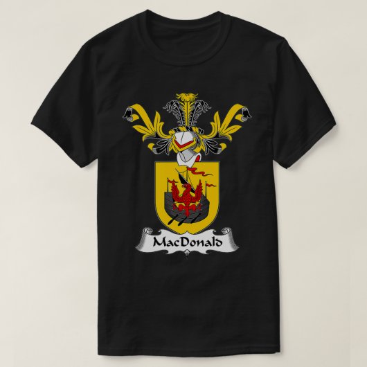 MacDonald Coat of Arms Family Crest T-shirt (Design voorkant)