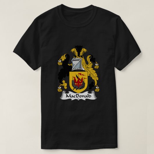 MacDonald Coat of Arms MacDonald Family Crest T-shirt (Design voorkant)