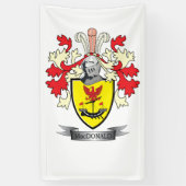 MacDonald Family Crest Coat of Arms Spandoek (Verticaal)