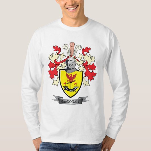 MacDonald Family Crest Coat of Arms T-shirt (Voorkant)