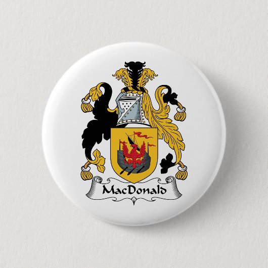 MacDonald Family Crest Ronde Button 5,7 Cm (Voorkant)