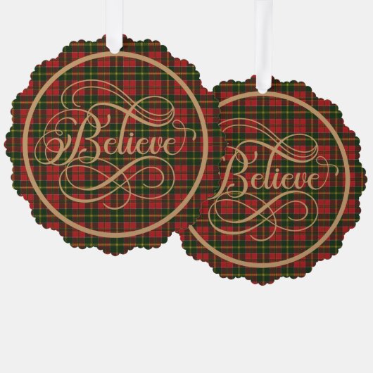 MacDonald Kingsburgh Schotse Tartan Kerstmis Ornament Kaart (Voorkant / Achterkant)