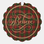 MacDonald Kingsburgh Schotse Tartan Kerstmis Ornament Kaart (Achterkant)