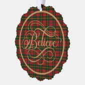 MacDonald Kingsburgh Schotse Tartan Kerstmis Ornament Kaart (Links)